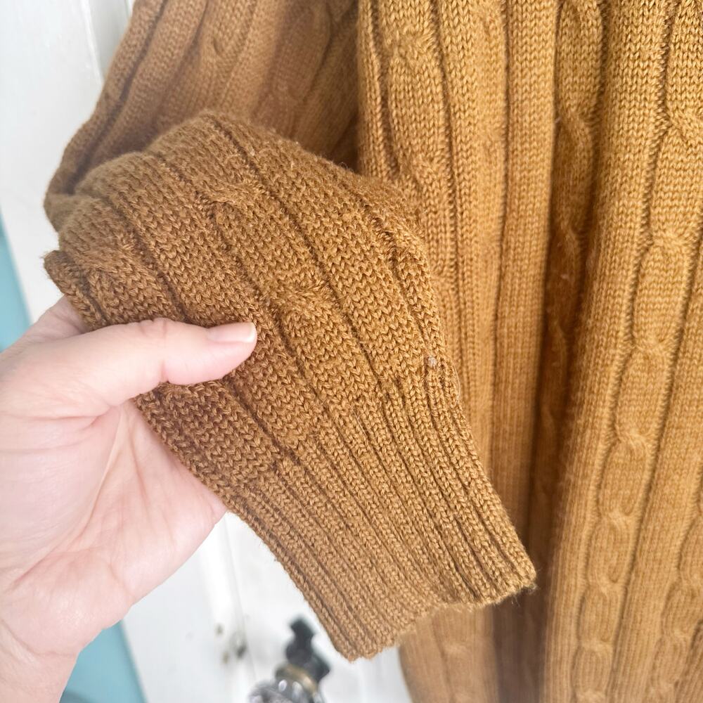 VTG Diane Von Furstenberg Collared Cable Knit Ribbed Polo Pullover Sweater M - Picture 8 of 13